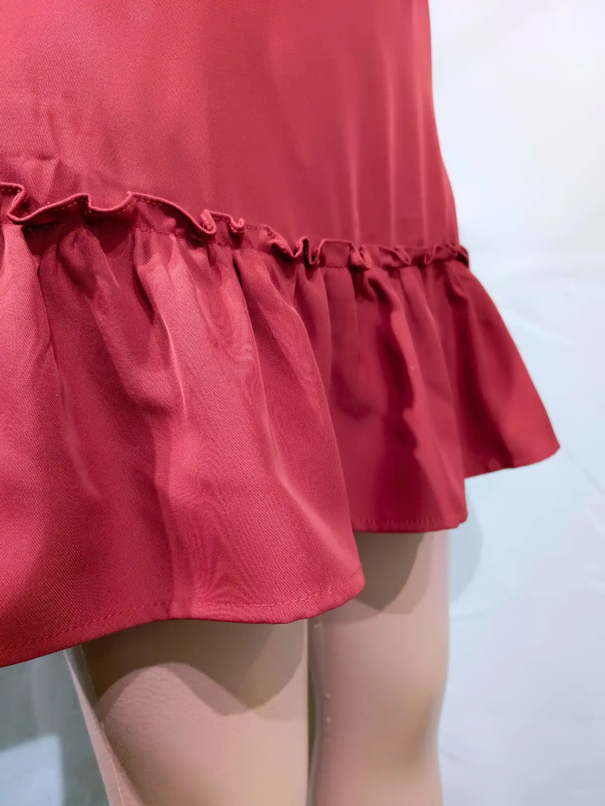 Classy Rust Ruffle Dress - Cotton dresses available at theGirlyZone Kampala